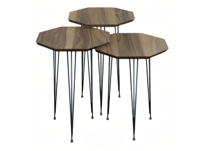 Eleganter Brauner Holz-Beistelltisch für Wohnzimmer und Schlafzimmer