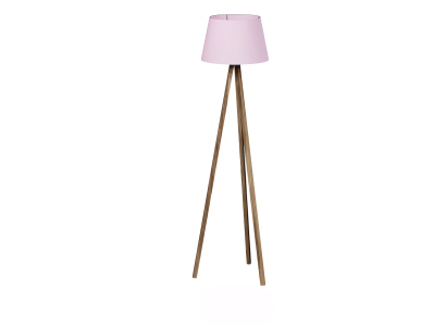 Elegante rosa Holz Stehlampe im romantischen Stil