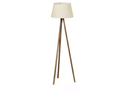 Beige Holz Stehlampe im eleganten Design für Wohnzimmer