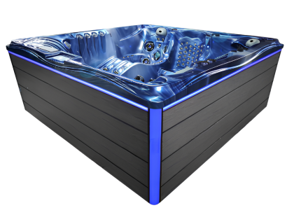 Whirlwanne Whirlpool Blubberbad Hydromassagewanne Spa-Bad Sprudelbad 230x230cm