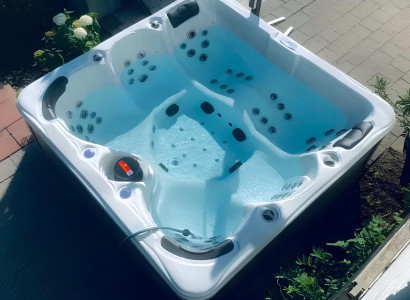 Whirlpool Whirlwanne Garten Bad Outdoor-Spa Erholungsbecken 210x210 cm