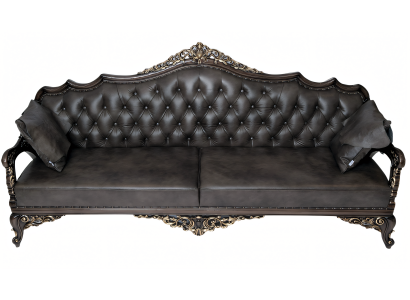 Elegantes braunes Leder-Sofa für modernes Wohnzimmer