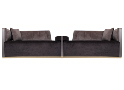 Elegantes braunes Stoffsofa für Wohnzimmer und Arbeitszimmer