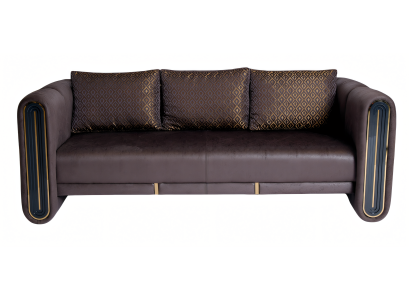 Elegantes braunes Stoffsofa für Arbeitszimmer im modernen Stil