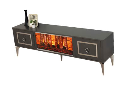 Designer-TV-Lowboard mit eleganten Metallgriffen und klaren Linien