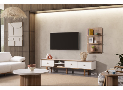 Funktionaler TV- Lowboard Gemütliche Atmosphäre im Interieur