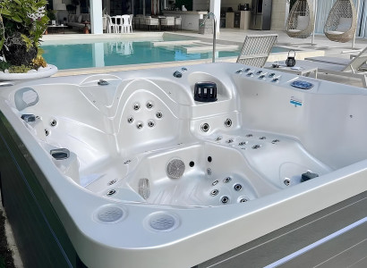 Whirlpool Blubberbad Hydromassagewanne Spa-Bad Whirlwanne 210x210 cm