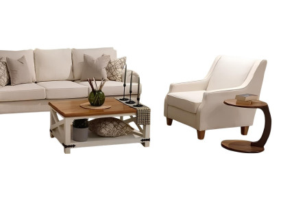 2-teiliges Wohnzimmer-Set: 3-Sitzer und Sessel in elegantem Design.