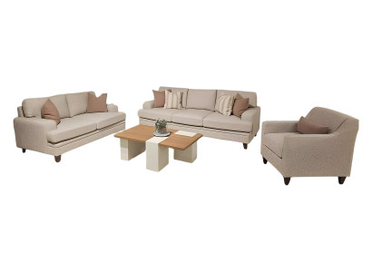 Wohnzimmer-Set 3-Sitzer 2-Sitzer und Sessel komfortabel und elegant