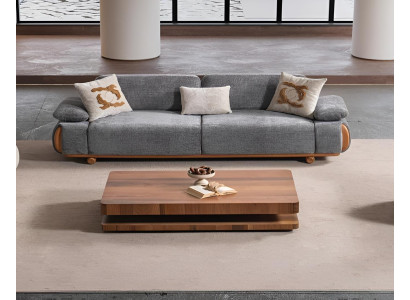 3-Sitzer Sofa in Grau mit Designer-Optik und funktionalem Komfort