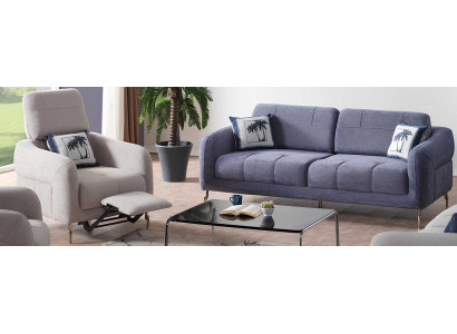 2-teiliges Set: 3-Sitzer Sofa und Sessel für stilvolles Interieur